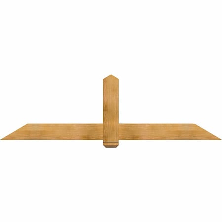 Ekena Millwork Eugene Rough Sawn Timber Gable Bracket, Western Red Cedar, 84"W x 24"H x 6"D x 6"F, 7/12 Pitch GBW084X24X0606EUG00RWR